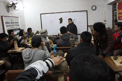 Sculpture class org by Sumeru Art Village(2010)